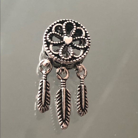 Dream catcher feathers charm pendant silver New! - Picture 2 of 5
